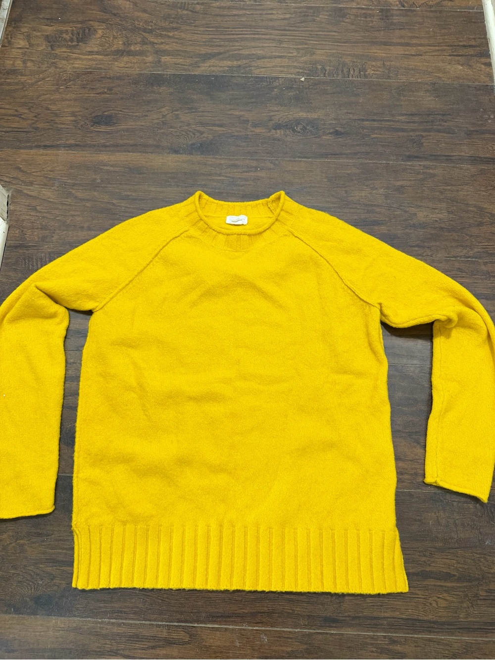 Caslon Mustard Yellow Crewneck Pullover Sweater Size XS